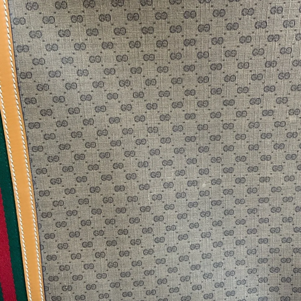 Gucci Monogram Vintage Monogram Mini G Suitcase web design ribbon red green - Picture 11 of 11